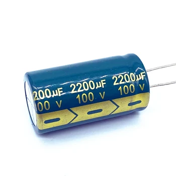 10 шт./лот алюминиевый электролитический конденсатор 100 В 2200 МКФ размером 22*40 2200 МКФ 20%