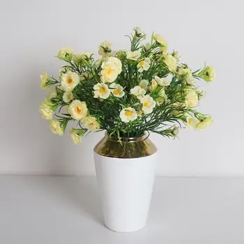 Искусственный цветок Тонкой работы, устойчивый к атмосферным воздействиям, искусственный цветок, пластиковая хризантема, имитация водного растения, цветок для дома