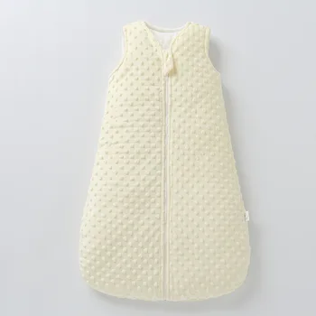 Детский спальный мешок Зима-осень и стеганый толстый теплый жилет с защитой от ударов, детское пеленальное одеяло для малышей из 3D бархата
