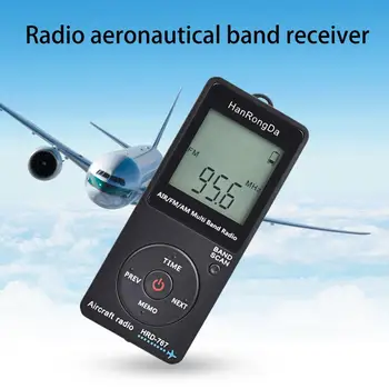HRD-767 Цифровое Радио Мини-ЖК-Дисплей с Наушниками FM/AM/AIR Портативное Карманное Авиационное Радиоприемное Устройство для Путешествий