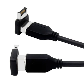 Передний внутренний адаптер USB Type-C с корпусом USB 3.1 Type-E с преобразователем на 90 градусов для разъема материнской платы компьютера