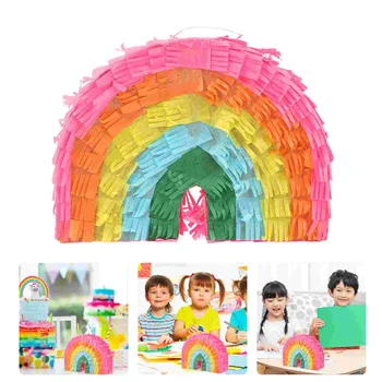 Игрушки для мальчиков, Радужные Пиньяты, игрушки для младенцев, украшения для вечеринки по случаю Дня рождения, Украсьте Маленькие Разноцветные бумажные Пиньяты для малышей