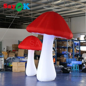 Гигантский надувной гриб SAYOK, освещение, Надувной гриб с изменением цвета для украшения мероприятия, свадьбы, вечеринки