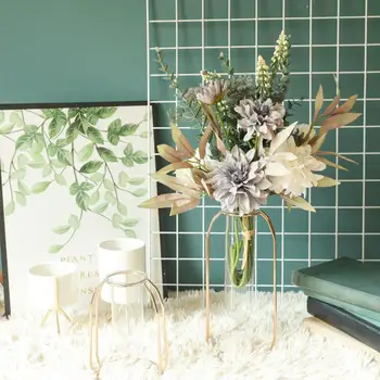1 Букет из искусственной шелковой ткани с цветочным орнаментом для домашнего офиса, имитирующий Цветочный декор для свадебной вечеринки