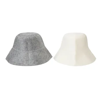 Шапочка для сауны Водопоглощающая Белая и серая Легкая Гибкая удобная фетровая шляпа для защиты головы для мужчин