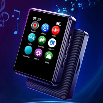 Музыкальные плееры MP3/ MP4 Walkman, совместимые с Bluetooth, мини-видеоплеер, встроенный динамик 128 ГБ 1,77 дюйма для ежедневного использования студентами