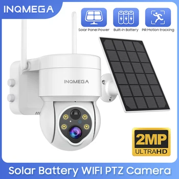 INQMEGA 1080P WiFi PTZ Солнечная Камера CCTV Камера Безопасности Наружная Беспроводная IP-Камера Обнаружения Человека Двухстороннее Аудио Ночной Цвет