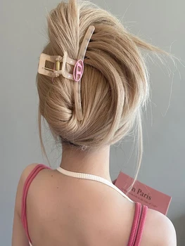 Пластиковые геометрические заколки-крабы для волос Модные Перекрестные заколки для волос Заколки для волос для женщин и девочек Корейский зажим для хвоста Аксессуары для волос