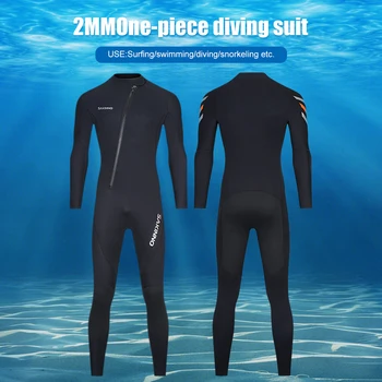 Неопреновая защитная одежда для дайвинга с длинным рукавом, купальник для подводного плавания, серфинга, теплый, на молнии, снаряжение для водных видов спорта с защитой от царапин