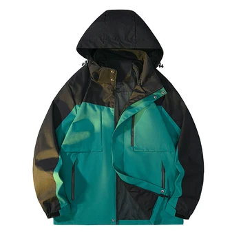 Осенне-зимний тренд, Свободная Красивая качественная повседневная водонепроницаемая съемная разгрузка, мужская куртка с капюшоном, размер Оверсайз S-8xl