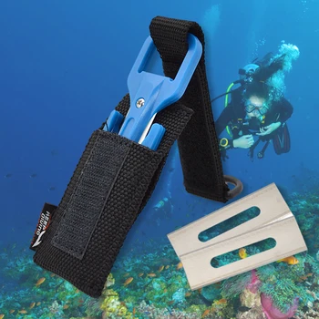 Режущий инструмент для подводного плавания Специальное лезвие для резки лески Подводное Лезвие Для подводной охоты Секущее Оборудование Водолазный Нож Инструменты для нарезания резьбы