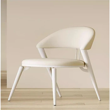 Белые Современные стулья Обеденный акцент Nordic Lounge Chair Accent Recliner Кресло-качалка для гостиной Sillas De Comedor Украшение комнаты
