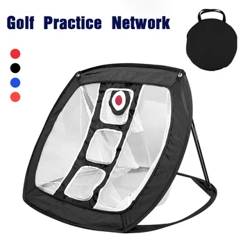 Тренировочная сетка для складных гольфов с 3 целями Многофункциональная прочная сетка для гольфа на заднем дворе в помещении