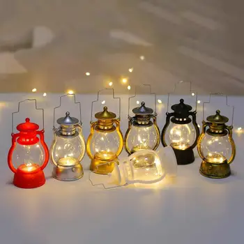Легкий креативный Рождественский Пасхальный ретро светодиодный фонарь-свеча Портативная светодиодная лампа-свеча Мягкий свет для дома