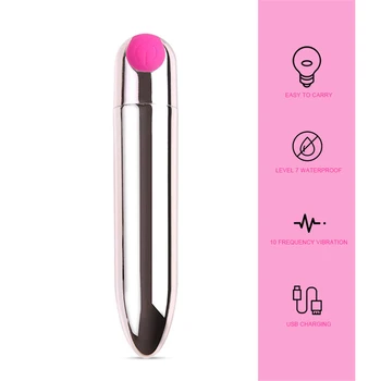 Мощный мини-вибратор-пуля, стимулятор клитора, Массаж влагалища, вибрационный фаллоимитатор в точке G, секс-игрушки для взрослых, женская мастурбация