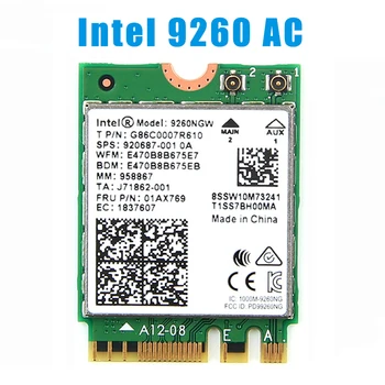 Беспроводной Intel 9260 WiFi 5 Карт Bluetooth 5,0 M.2 9260NGW 2030 Мбит/с 802.11AC Двухдиапазонный 2,4 G 5G Windows 10 11 Для Портативных ПК