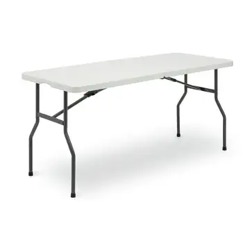 Центральный складной столик длиной 5 футов, белый (для внутреннего и наружного использования), размер 5 футов