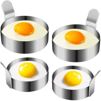 1 шт. Круглая форма для жареных яиц из нержавеющей стали, Ручная Форма для блинов и омлета, Инструменты для приготовления пищи на кухне для завтрака своими руками