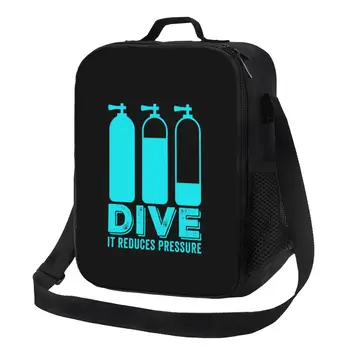 Термоизолированная сумка для ланча Scuba Diver, портативная сумка для ланча для дайвинга, для кемпинга, путешествий, Многофункциональная коробка для еды Bento