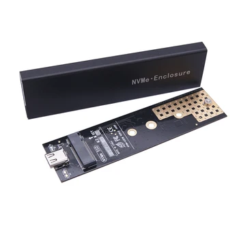 Двухпротоколный Корпус SSD M2 для NVME PCI-E NGFF SATA M.2 Корпус SSD-Накопителя M.2 к USB 3.1 SSD-Адаптер RTL9210B Чип с OTG-кабелем