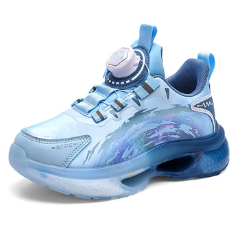 Спортивная обувь для мальчиков, новые весенне-осенние детские кроссовки с мягкой нескользящей подошвой, дышащие детские кроссовки для бега