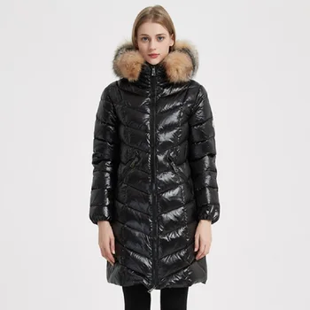 Зима 2023, женские куртки с покрытием PU thermal traf, женский пуховик с капюшоном, одежда y2k, Новая парка с воротником из натурального меха, пальто, бюстгальтер