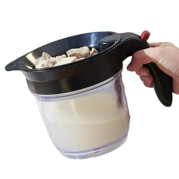 Сепаратор для соуса, жироотделитель, нижний выпуск 1Л, кухонные принадлежности с сетчатым фильтром для фильтрации растительного масла, жира для супа