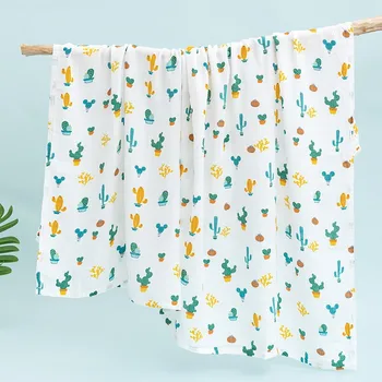 Ins взрывоопасное оберточное полотенце для новорожденных, хлопковое пеленальное полотенце, двухслойное мультяшное детское одеяло, хлопковая обертка для новорожденных