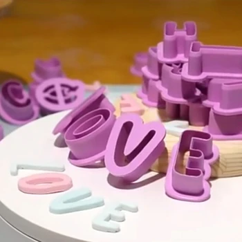 Форма для торта Резак для букв с цифрами Алфавита Пластиковые Инструменты для помадки Пресс-форма для печенья Форма для украшения торта Форма для выпечки Кексов