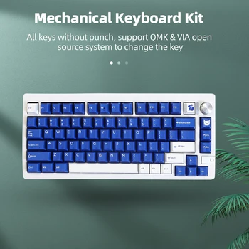 Механическая клавиатура на 81 клавишу, сделанная по индивидуальному заказу, беспроводная с ручкой, USB-проводная игровая клавиатура с подсветкой RGB для настольного ноутбука. ПК
