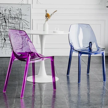 Скандинавские Обеденные стулья из прозрачного пластика, мебель для дома, Креативный Дизайнерский обеденный стул из акрила, Минималистичный Современный стул для отдыха Z