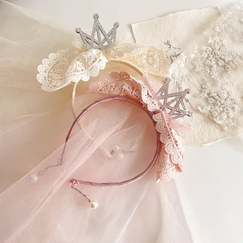 Элегантные Жемчужные Короны, Цветочный Венок, повязка на голову для девочек, свадебный головной убор для волос, обруч для невесты, свадебные повязки на голову, украшения для волос