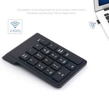 Бесплатная доставка Цифровая клавиатура Pad Mini Usb клавиатура для ноутбука Беспроводные клавиши с цифрой 18 2.4 g для клавиатуры ПК Прямая поставка