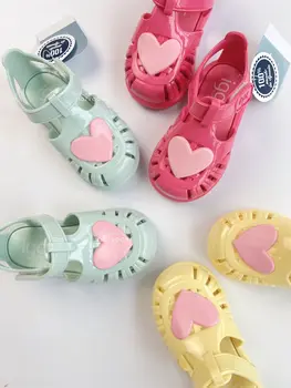 Летние детские сандалии с открытым носком; пляжная обувь для девочек; детская обувь в римском стиле на мягкой подошве;