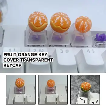 Фруктовый Оранжевый Колпачок Для Ключей Прозрачный Креативный Персонализированный 3D DIY Механическая Клавиатура С Поперечной Осью R4 Esc Key Cap