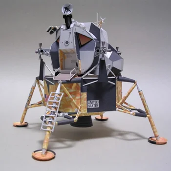 1: 48 Бумажные конструкторы для сборки лунного модуля Apollo 11 для взрослых Руководство по аэрокосмической коллекции DIY Игрушки для детей в подарок
