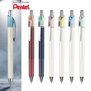 1 шт Гелевая ручка Pentel BLN75L в цветную полоску, Ограниченная серия, Быстросохнущая Черная ручка для вывесок ENERGEL Press Type 0,5 мм, Офисные принадлежности