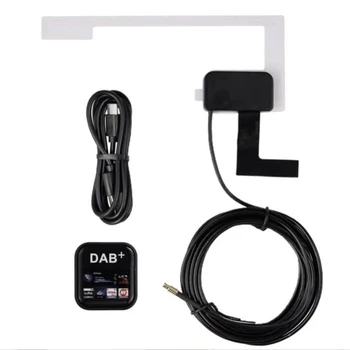 DAB + Цифровой Радиоприемник В Автомобильной Антенне Цифровой DAB + Адаптер Тюнер USB Усиленный DAB USB Адаптер для Автомобильных Радиоприемников Android