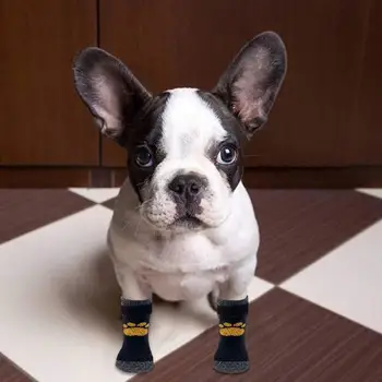 4 шт. Милые носки для домашних животных, дышащие Декоративные Носки для собак среднего размера, 3 цвета, защита для лап
