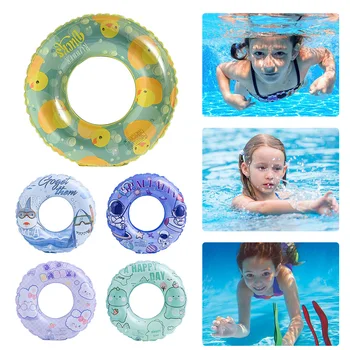 Детское надувное кольцо для плавания с утолщенной летней полосой, трубка для бассейна, Пляжное детское кольцо для плавания, игрушки для водных видов спорта для вечеринки