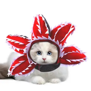 Наряды для котенка, Мультяшная шляпа для кошки, Регулируемые Короткие плюшевые мультяшные костюмы для кошек трех размеров для домашнего фото На Хэллоуин