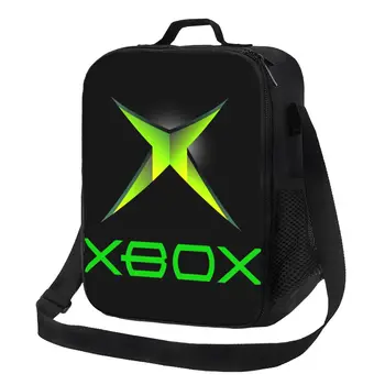 Классическая сумка для ланча с логотипом Xbox, утепленная для женщин, подарки для геймеров, термоохладитель, коробка для Бенто, пляж, кемпинг, путешествия