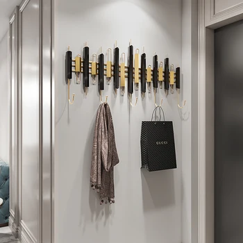 Минималистичная вешалка для одежды Металлическая конструкция двери в гостиную Вертикальная вешалка для одежды в прихожей, Подвесная на стене, мебель для спальни