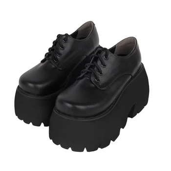Ангельский отпечаток новая женская обувь в стиле панк, женские туфли-лодочки на танкетке на высоком каблуке, женская обувь для вечеринок, туфли на танкетке на платформе 34-41 10 см 9618