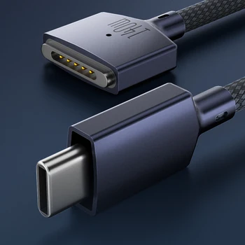 Разъем Type-C для быстрой зарядки Magnetic 3 PD140W Преобразователь зарядки USB-C PD3.1 Высокой мощности для MacBook Air/Pro 2021 2022 2023