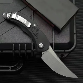Нож Micro OTF Tech Brachia серии M390 со стальным лезвием твердостью 58-60HRC, ручка из авиационного алюминия, карманный нож для самообороны на открытом воздухе
