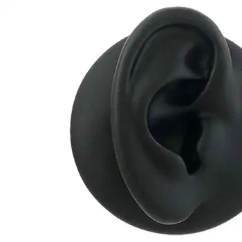 Имитационная модель уха 2/3 Силиконовая черная для показа ювелирных изделий Asmr, помогающая уснуть Левому уху черного цвета