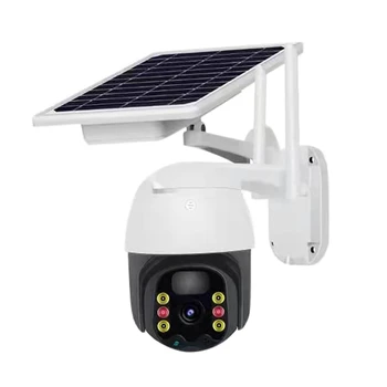 2022. Наружная беспроводная камера безопасности MOOL с солнечной панелью 1080P Wifi, Угол обзора 350 °, Инфракрасное ночное видение, IP66 Водонепроницаемый