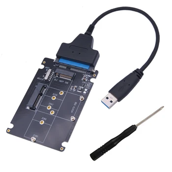 M2 USB-адаптер M.2 NGFF-SATA Адаптер MSATA-USB Конвертер SATA 3.0 Внешний mSATA m.2 NGFF-SATA3 USB-адаптер Riser Board