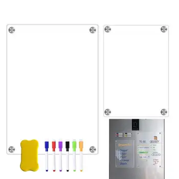 Доска для сухого стирания для холодильника, магнитная кухонная доска, магнит для холодильника, наклейка для сухого стирания, маркер для записи сообщения